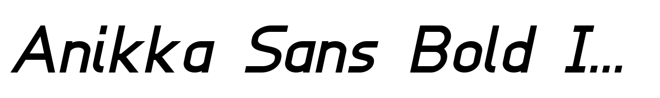 Anikka Sans Bold Italic